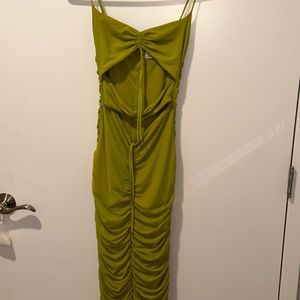 Green midi dress